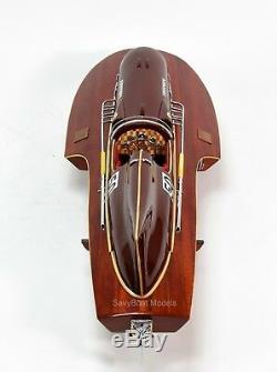 Ferrari Hydroplane 31 Handcrafted Wooden Racing Boat Model