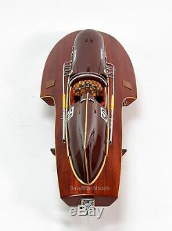 Ferrari Hydroplane 31 Handcrafted Wooden Racing Boat Model