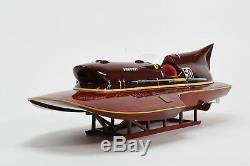 Ferrari Hydroplane 31 Handcrafted Wooden Racing Boat Model