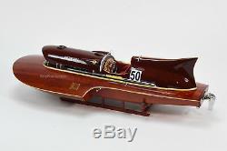 Ferrari Hydroplane 31 Handcrafted Wooden Racing Boat Model