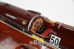 Ferrari Hydroplane 31 Handcrafted Wooden Racing Boat Model