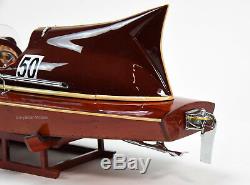 Ferrari Hydroplane 31 Handcrafted Wooden Racing Boat Model