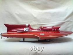Ferrari Hydroplane 34 Beautiful Wooden Model Boat L50 Xmas Gift Free Shipping