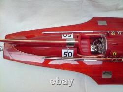 Ferrari Hydroplane 34 Beautiful Wooden Model Boat L50 Xmas Gift Free Shipping