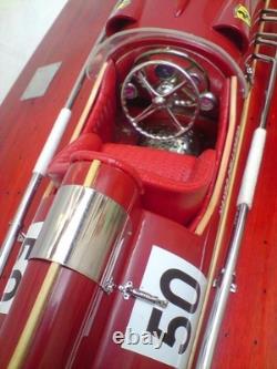 Ferrari Hydroplane 34 Beautiful Wooden Model Boat L50 Xmas Gift Free Shipping