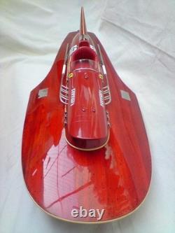 Ferrari Hydroplane 34 Beautiful Wooden Model Boat L50 Xmas Gift Free Shipping