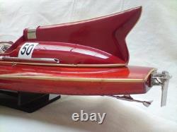 Ferrari Hydroplane 34 Beautiful Wooden Model Boat L50 Xmas Gift Free Shipping