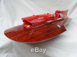 Ferrari Hydroplane L80 Wooden Speed Boat High Quality Wood Model Boat Ship