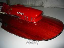 Ferrari Hydroplane high quality hand craft wooden model ship speed boat 32