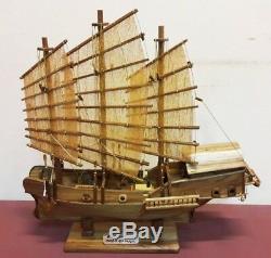Fortune Red Dragon Clipper Ship 19 Teak Wood Model Boat Assembled THAI Handcraf