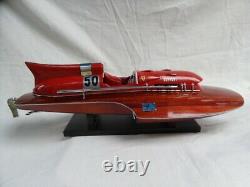 Free Shipping Ferrari Hydroplane 20 Beautiful Wooden Model Boat L50 Xmas Gift