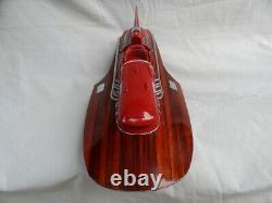 Free Shipping Ferrari Hydroplane 20 Beautiful Wooden Model Boat L50 Xmas Gift