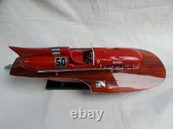 Free Shipping Ferrari Hydroplane 20 Beautiful Wooden Model Boat L50 Xmas Gift