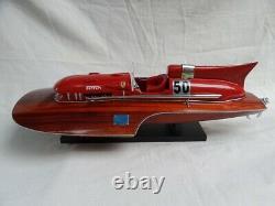 Free Shipping Ferrari Hydroplane 20 Beautiful Wooden Model Boat L50 Xmas Gift