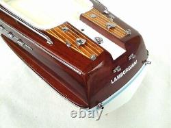 Free Shipping High Quality Riva Aquarama Lamborghini L70cm Wood Model Boat 26