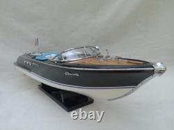 Free Shipping New Riva Aquarama 21 White-Blue Seat Quality Wood Model Boat L50