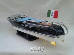 Free Shipping New Riva Aquarama 21 White-Blue Seat Quality Wood Model Boat L50
