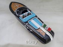 Free Shipping New Riva Aquarama 21 White-Blue Seat Quality Wood Model Boat L50