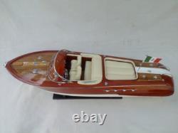 Free Shipping Quality Riva Aquarama 26 Wood Model Boat L60cm Cream Seat