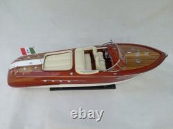 Free Shipping Quality Riva Aquarama 26 Wood Model Boat L60cm Cream Seat