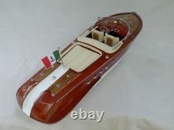 Free Shipping Quality Riva Aquarama 26 Wood Model Boat L60cm Cream Seat