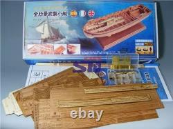 Full Ribs Armed Cannon Boat 1/36 Scale 42FT GUNBOAT Wood Ship Model Kit Shicheng