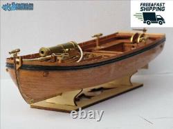 Full Ribs Armed Cannon Boat Scale 1/36 14 Wood Ship Model Kit Shicheng