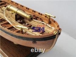 Full Ribs Armed Cannon Boat Scale 1/36 42FT Wood Ship Model Kit Shicheng