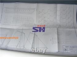 Full Ribs Armed Cannon Boat Scale 1/36 42FT Wood Ship Model Kit Shicheng