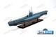 German U-boat Submarine 40 Fully Built Wood Model With Stand