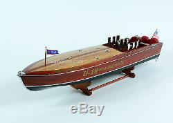 Gar Wood Miss America IX 32 Handmade Wooden Model Racing Boat Model