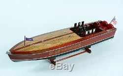 Gar Wood Miss America IX 32 Handmade Wooden Model Racing Boat Model