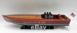 Gar Wood Miss America IX U-19 32 Handmade Wooden Model Racing Boat