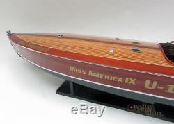 Gar Wood Miss America IX U-19 32 Handmade Wooden Model Racing Boat