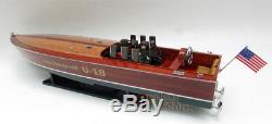 Gar Wood Miss America IX U-19 32 Handmade Wooden Model Racing Boat