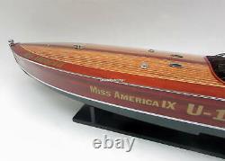 Gar Wood Miss America IX U-19 Wooden Model Racing Boat
