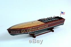 Gar Wood Miss America X 32 Handcrafted Wooden Model Race Boat Model