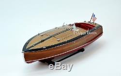 Gar Wood Speedster Miss Behave Handmade Wooden Classic Boat Model 32