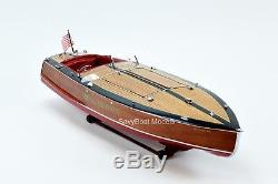 Gar Wood Speedster Miss Behave Handmade Wooden Classic Boat Model 32