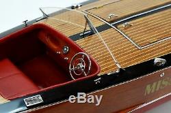 Gar Wood Speedster Miss Behave Handmade Wooden Classic Boat Model 32