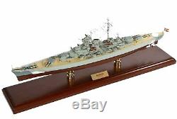 German Battleship Bismarck WWII Navy Boat 29 Wood Model Assembled