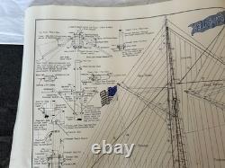 Gloucester Fishing Schooner Smuggler 1/4 Large Model Boat Ship OB Blue Jacket