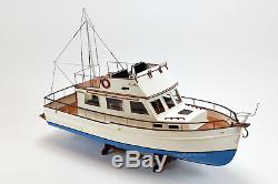 Grand Banks 32 Yacht Handmade Wooden Boat Model 38 RC Ready Top Quality