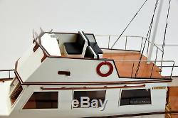 Grand Banks 32 Yacht Handmade Wooden Boat Model 38 RC Ready Top Quality