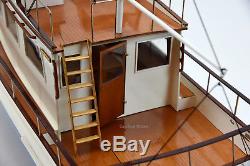 Grand Banks 32 Yacht Handmade Wooden Boat Model 38 RC Ready Top Quality