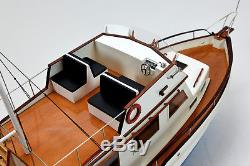 Grand Banks 32 Yacht Handmade Wooden Boat Model 38 RC Ready Top Quality