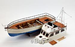 Grand Banks 32 Yacht Handmade Wooden Boat Model 38 RC Ready Top Quality