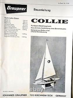 Graupner Collie Model Sailing Yacht Round Bilge Inland Water Cruiser for RC