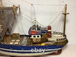 Great Briton or French coastal trawler Boat Wooden Fishing Model 18 Assembled