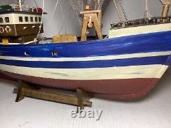 Great Briton or French coastal trawler Boat Wooden Fishing Model 18 Assembled